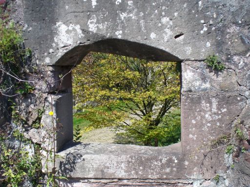 Inside view of the Landeck Castle Ruins