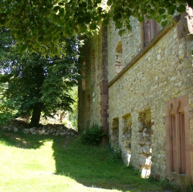 Along the chapel of Landeck Castle Ruins