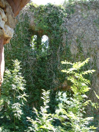 Inside view of the Landeck Castle Ruins