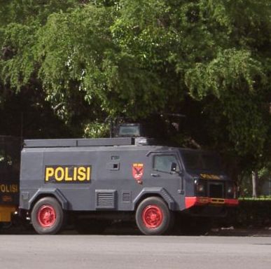 Armoured Police Truck at Harmoni