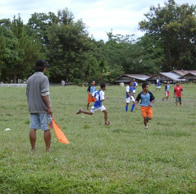 Soccer game seen on the way to Pendolo
