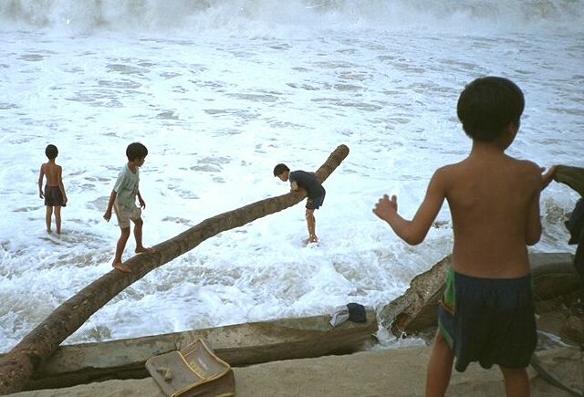 This is actually the Nha Trang beach in Vietnam, not a waterfall